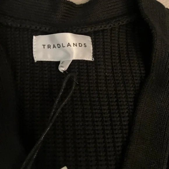 NWT Tradlands Shelter Cotton cardigan Black Sz S - Picture 4 of 7